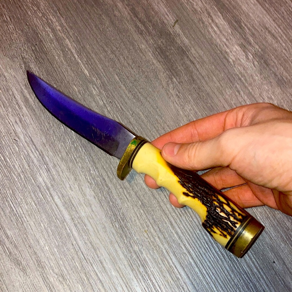 Elk bone knife